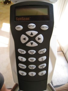 Synscan handset - the world (or in this case the Universe) at your fingertips, literally!