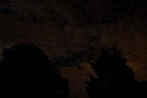 The view south, note light pollution form Gatwick