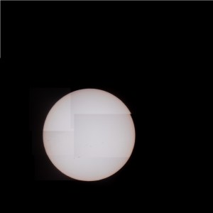 The photo mosaic segments would not line up perfectly but the sunspots are clear to see and more prevalent than a couple of weeks ago. Notwithstanding, the 11-years sun spot cycle is not as expected, with the number of spots quite low at the moment. 