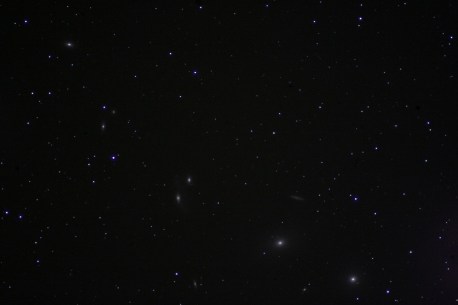 Virgo Group of Galaxies - a field of nine galaxies in the western part of the cluster group of over 2,000 galaxies! Canon 350 D | 240secs @ ISO800  