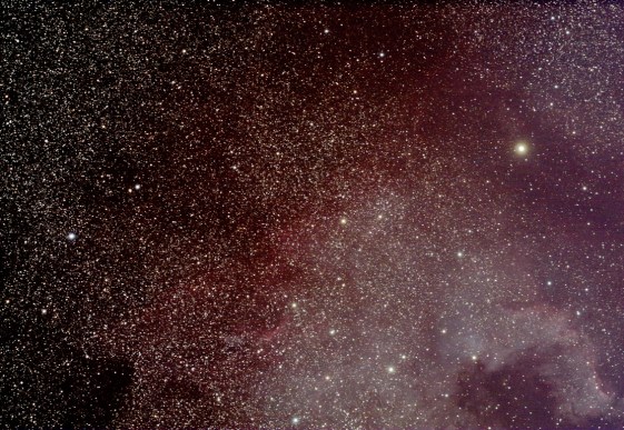 NGC 7000 North America Nebula, with curves & levels adjustment in Photoshop