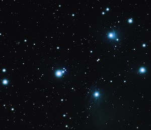 M45, The Pleiades or Seven Sisters star cluster Canon 700D unguided | 26 x 90 secs darks/bias/flats @ ISO 800 