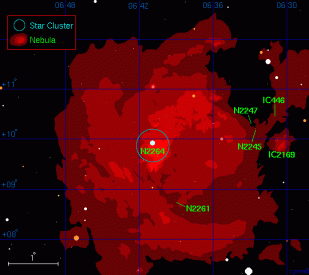 Map of Cone Nebula 