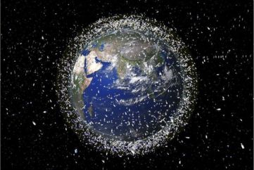 Earth's Junkyard Computer-generated image of objects and debris currently being tracked orbiting Earth; it's the stuff we can't see or track that is most worrying! 