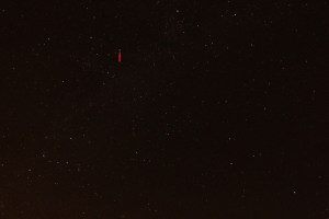 Solar flare, indicated by the red arrow?