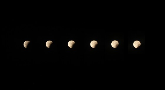Eclipse: Exit sequence to full Moon Canon 550D + tripod | >=1/160 sec @ ISO 400