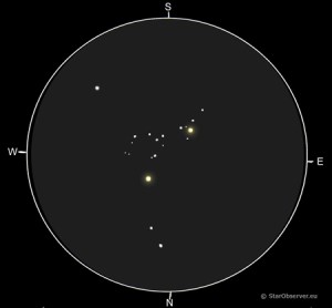 NGC 6910 The Rocking Horse Nebula as recorded by StarObersever.eu - located just above Gamma Cygni in the previous image.